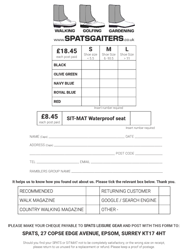 SPATS Order form